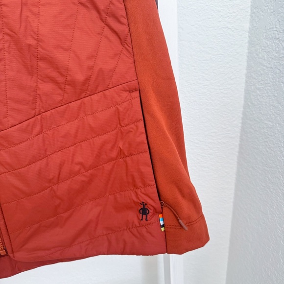 Smartwool Women's Smartloft Vest Hooded Zip Up Pecan Brown Red XL - Picture 4 of 12